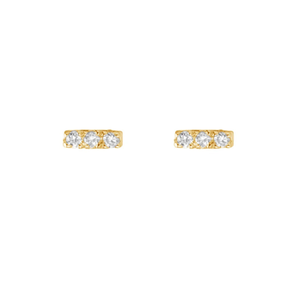 Sculpted Gold Vermeil Huggie Earrings