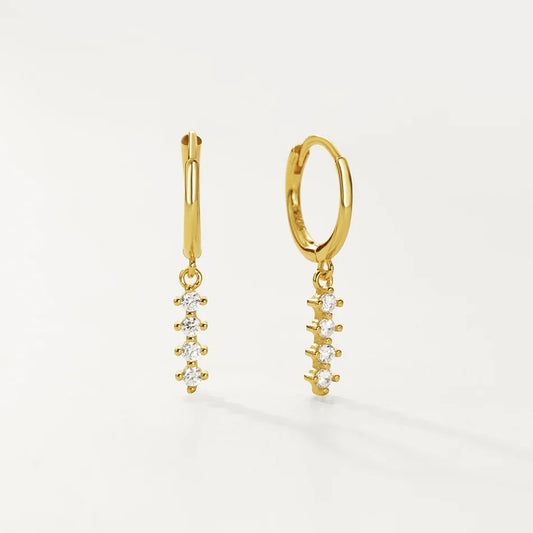 Gold Vermeil Dangle Huggies